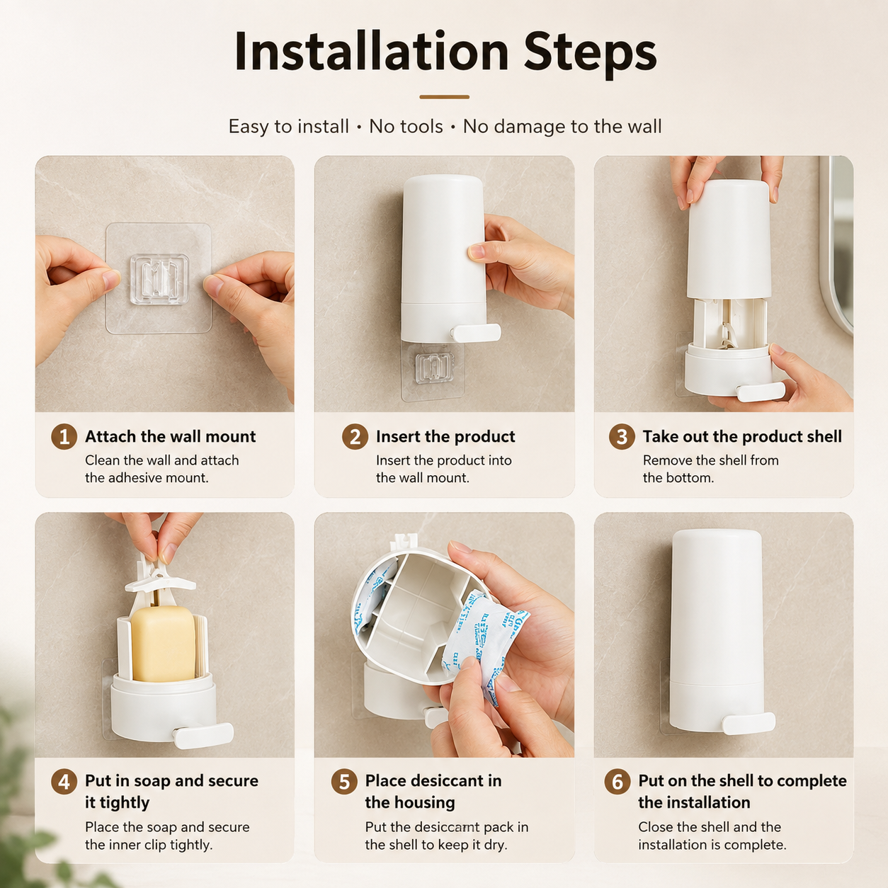 Wall Mounted Soap Grinder Dispenser for home & kitchen